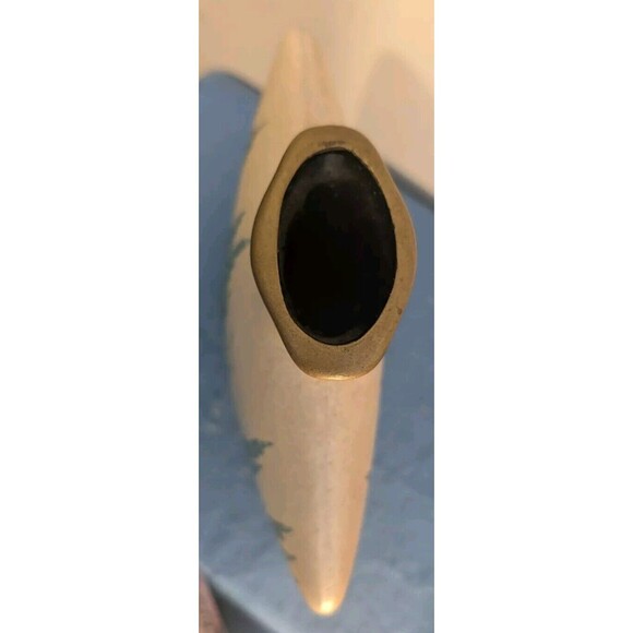 Vintage Square Ceramic Vase Tuscan Countryside READ, FAINT BACK, Pottery, Italy - Picture 4 of 11